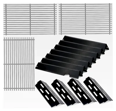 Produktbild von Ersatzteile für Grill Aromastangen und Wärmeabweiser mit Grillrosten für Weber Genesis II E-410 E-415 E-435 LX E-440 Serie
