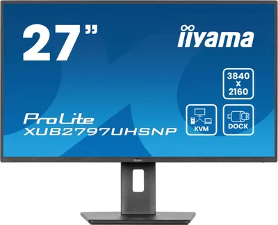 Produktbild von iiyama ProLite XUB2797UHSNP-B1, 68,6 cm (27"), 3840 x 2160 Pixel, 4K Ultra HD, LED, 4 ms, Schwarz