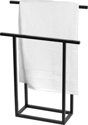 Produktbild von FRAMADO Metall Handtuchständer 2-armig, Badetuchhalter, Schwarz, 2-armig, 60x20x85cm