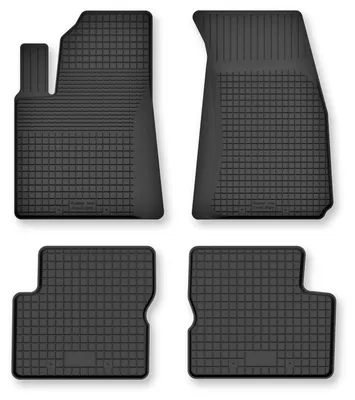 Image de Tapis de sol en caoutchouc pour Fiat 500X 2014-2018 (crossover) – 4 pièces, noirs, semi-universel, adapté