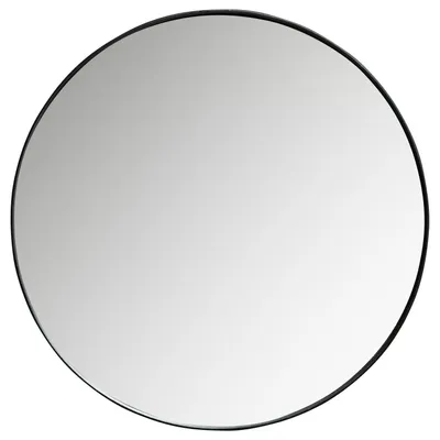 Produktbild von WOOOD Doutzen Wandspiegel Rund - Ø80 cm - Spiegel mit Schwarzem Metallrahmen