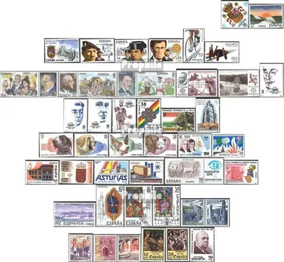 Produktbild von Briefmarken Spanien 1982 Mi 2571-2617 (kompl.Ausg.) Jahrgang 1983 komplett postfrisch Sondermarken