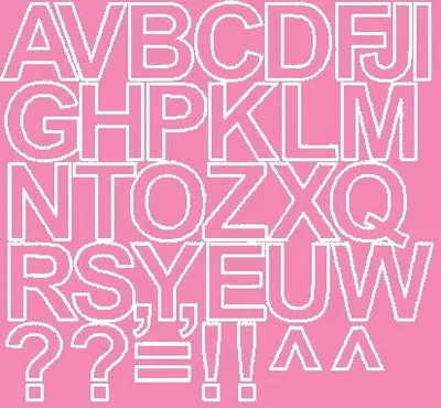 Produktbild von Selbstklebende Buchstabenaufkleber, 4 cm, rosa matt