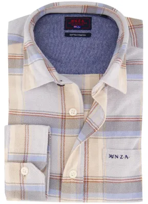 Image de Chemise New Zealand, bleu clair, à carreaux, extensible