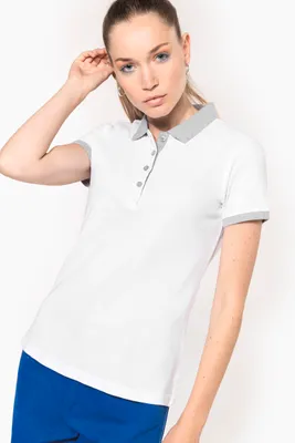 Immagine prodotto di Polo Kariban da donna in piqué bicolore