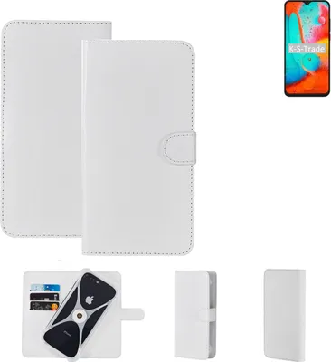 Produktbild von K-S-Trade Handy Hülle Schutz Hülle kompatibel mit Coolpad 26 Tibetan Peak Edition Cover Case Bookstyle Bumper weiß 1x