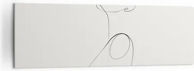 Produktbild von Bild auf Leinwand - Leinwandbild - Einteilig - Linie Linie Frau - 160x50cm - Wand Bild - Wanddeko - Wandbilder - Leinwanddruck - Bilder - Wanddekoration - Leinwand bilder - Wandbild - AB160x50-5112