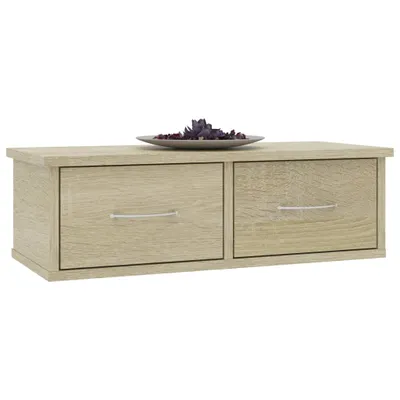 Produktbild von "Winterschlussverkauf "Schweberegal schlichte Design - Hängeregal 10Kg belastbar - Wand-Schubladenregal Sonoma-Eiche 60x26x18,5 cm Holzwerkstoff NeuMöbel 7052278