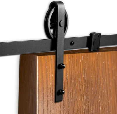 Produktbild von TolleTour Schiebetürsystem Set Stahl Schiebetürbeschlag 150kg Laufschiene Glas 200