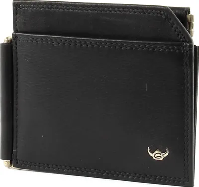 Immagine prodotto di Golden Head Pelle fermasoldi porta carte di credito Polo Money Clip Wallet Black nero