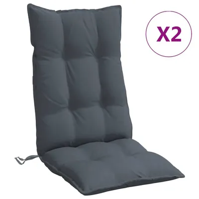 Produktbild von vidaXL Hochlehner-Auflagen 2 Stk. Anthrazit Oxford-Gewebe