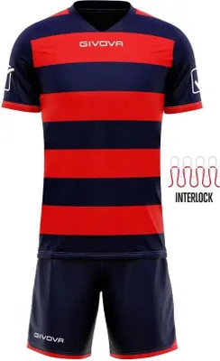 Immagine prodotto di Completo sportivo Givova Rugby Blu-rosso Blu