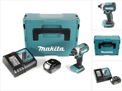 Produktbild von Makita DTD 153 RT1J 18 V Akku Brushless Schlagschrauber im Makpac + 1x BL 1850 B 5,0 Ah Li-Ion Akku + 1x DC 18 RC Ladegerät