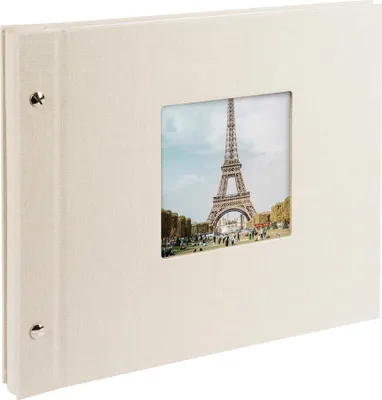 Zdjęcie produktu dla Goldbuch album śrubowy Bella Vista piaskowy szary okładka lniana 30x25 cm 40 stron