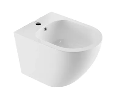 Produktbild von Oudee Bidet mit Überlauf und Hahnloch 520 x 375 mm Keramik wandhängend weiß