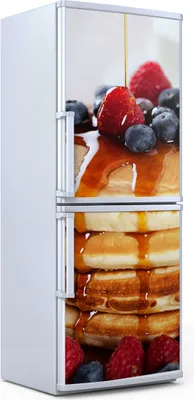 Produktbild von Kühlschrankdekoration  60x180 cm  Aufkleber auf dem Kühlschrank - Blaubeer Pfannkuchen