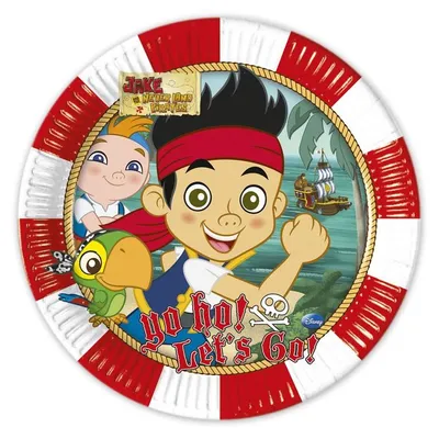 Produktbild von 6 Teller Jake und die Nimmerland Piraten