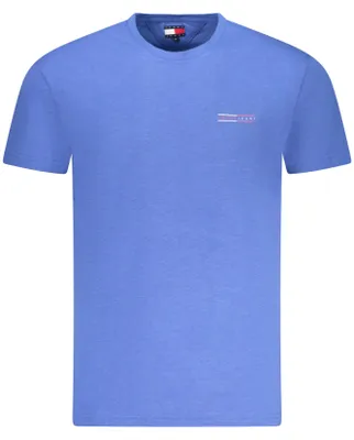 Produktbild von Herren Kurzarm-T-Shirt Blau: Nachhaltige Baumwolle & Logo-Print