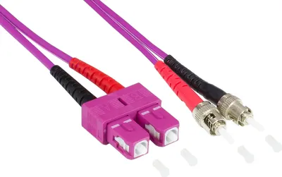 Produktbild von Patchkabel LWL Duplex OM4 (Multimode, 50/125) SC/ST, 2m, Good Connections®
