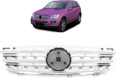 Obrázek produktu pro Chromovaná mřížka chladiče, stříbrná, vhodná pro Mercedes ML W164 05-08 Vormopf