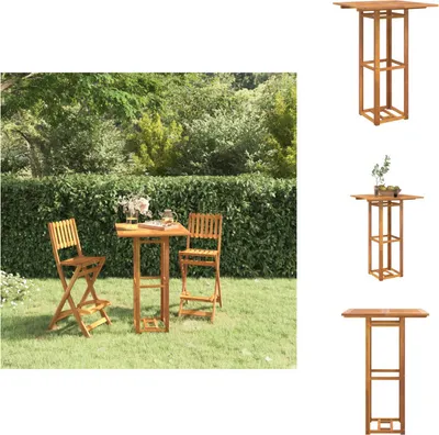 Zdjęcie produktu dla vidaXL Stolik bistro 75x75x110 cm lite drewno akacjowe - Stoły ogrodowe