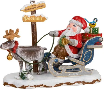 Produktbild von Winterkinder "Hurra,der Weihnachtsmann kommt" (8cm) von Hubrig Volkskunst