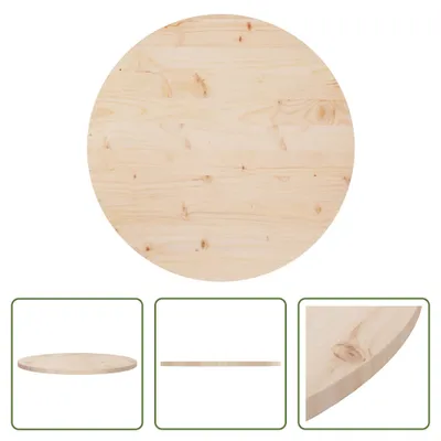Image de The Living Store plateau de table Ø70x2,5 cm pin massif