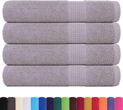 Produktbild von vidaXL Handtücher FROGN 4 Stk. Grau 100x200 cm 360 g/m²