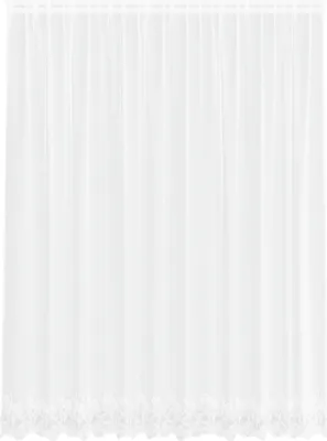 Produktbild von vidaXL Spitzenvorhang mit Vorhängen Floral Weiß 220 x 300 cm Polyester
