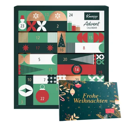 Produktbild von 2er Weihnachtskalender Set – Kneipp Wellness Adventskalender 2026 Frauen und Männer + DOUG Tisch-Advent kalender