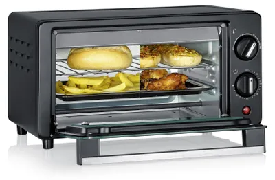 Produktbild von Severin TO 2062, 9 l, Schwarz, Silber, Freistehend, Drehregler, 100 - 220 °C, Kunststoff, Metall