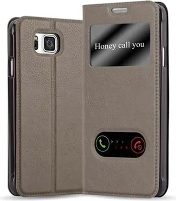 Image de Cadorabo Housse pour Samsung Galaxy ALPHA Housse en marron Housse pour portable Book Case Cover Etui
