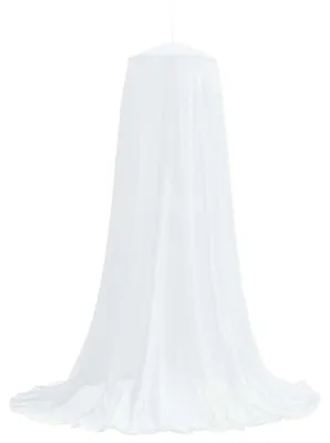 Immagine prodotto di vidaXL Zanzariera per letto, 3 pezzi, 156 maglie, bianca, Ø 56 x 220 cm