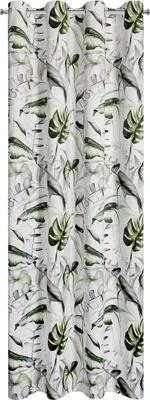 Image de Rideau ELLEN blanc vert olive 140X250 oeillets