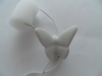 Produktbild von Porzellan Tropfenfänger Schmetterling, weiß, für Kaffee- oder Teekannen, Figur Tier