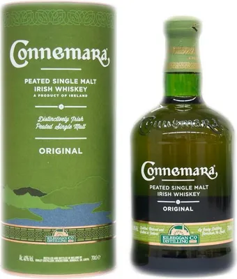 Imagen del producto de Whisky irlandés Single Malt Connemara, ahumado, en presentación de regalo | 40% vol | 0,7 l
