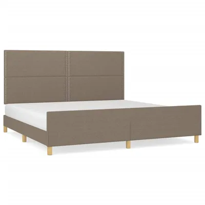 Immagine prodotto di vidaXL Struttura letto senza materasso Taupe 200x200 cm tessuto
