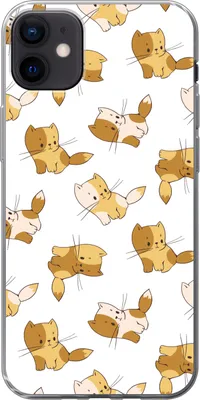 Produktbild von MuchoWow® Handyhülle Schutzhülle Hülle für Telefoonhoesje iPhone 12 mini Muster - Katze - Kätzchen - Jungen - Mädchen - Kinder - Kind Silikon Softcase Handy Hülle - Bild