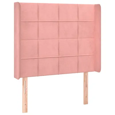Produktbild von vidaXL Kopfteil mit Ohren Rosa 83x16x118/128 cm Samt