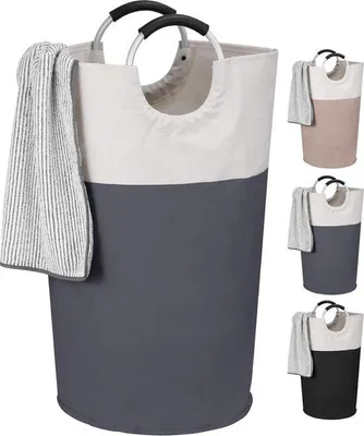Produktbild von Famanu Wäschekorb 95 Liter - Faltbarer Wäschebehälter mit Griff für Wäsche - 39 x 39 x 79 cm