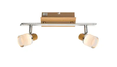 Produktbild von Globo Alonis Strahler Holz Braun, 2xLED; 56000-2