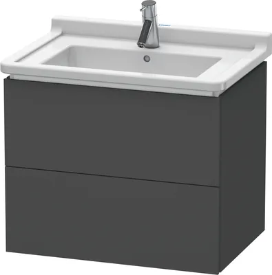 Produktbild von Waschtischunterbau L-CUBE 469x670x558mm graphit matt graphit matt