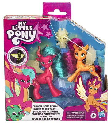 Image de My Little Pony Tell Your Tale Dragon Light Reveal, 3 Glow in the Dark Dolls, 3-Inch Scale Toys for Girls and Boys Ages 4+