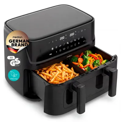 Produktbild von MEDION P25 XXL Flex M Airfryer mit 2 Kammern - 10,8 Liter - PFAS-frei