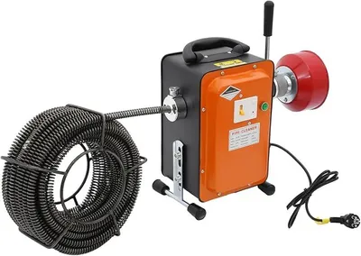 Produktbild von 750W 400U/min Elektrische Rohrreinigungsmaschine mit FI-Schalter für ?20-150mm Rohrleitungen, Rohrreinigungsgerät Rohrreiniger Abflussreiniger, Rohrreinigungsspirale ?16mm 16M, 10mm 2.5M Spiralen