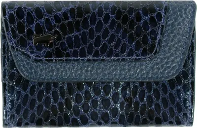 Produktbild von Braun Büffel Leder Schlüsselmäppchen Luise Mini Key Case Wallet Navy blau