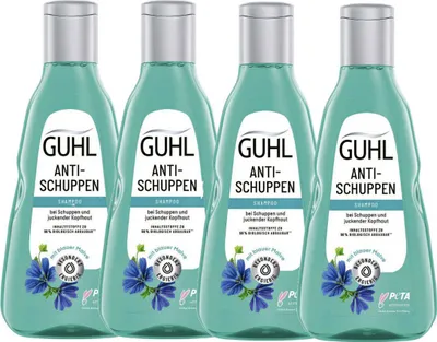 Produktbild von Guhl Anti Schuppenshampoo trockene fettige Kopfhaut 4er Pack 250ml