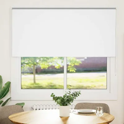 Produktbild von vidaXL Verdunkelungsrollo Weiß 155x150cm Stoffbreite 151,6cm Polyester