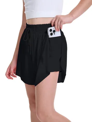 Produktbild von Mädchen-Shorts – Elastischer Bund und Taschen – Schwarz
