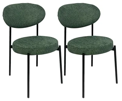 Obrázek produktu pro Sada dvou ergonomických jídelních židlí s kovovou konstrukcí